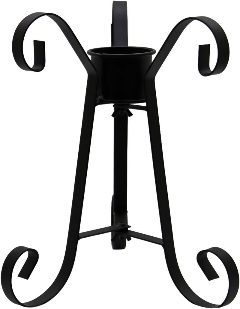 VOREEN Metal Gazing Ball Stand, 10" Sturdy Iron Globe Holder for 8–12 Inch Garden Globes, Outdoor Yard & Lawn Decor, Black - Image 1